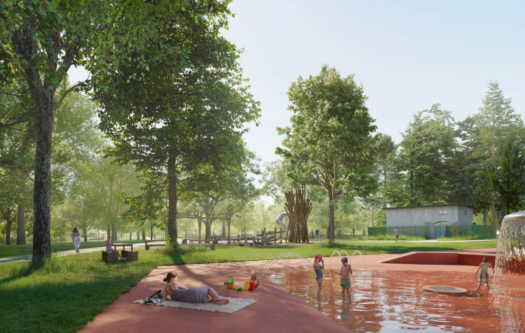 Grien, Sanierung & Aufwertung Parkschwimmbad – Ausbau Aussenanlagen Sportzentrum