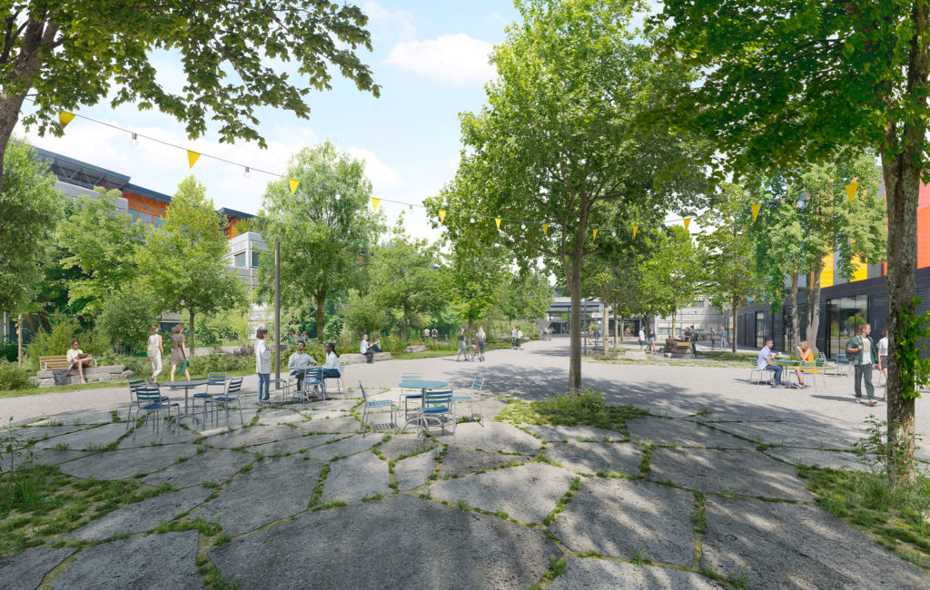 Campus piéton – Restauration des espaces publics et requalification de la route de Noyerettes et de l&rsquo;avenue Piccard